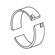 Connecting Rod Bearing - Standard - Journal Fits Massey Ferguson 165 830748M91