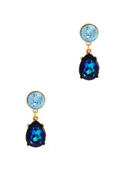 Kenneth Jay Lane Teardrop Crystal-embellished Drop Earrings - Blue ONE SIZE