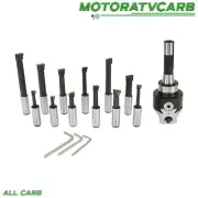 ALL-CARB 3" Boring Head With R8 Shank 12Pcs 3/4" Carbide Boring Bar Set For CNC