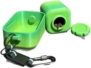 2-in-1 Portable Dog Bowl & Water Bottle - Collapsible Travel Food & Water Feeder for Small & Medium Dogs, Cats, Treats, Snacks, Hiking, Walking