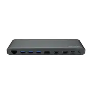 11 in 1 Multifunction Hub with 2 HDMI, DP, Network, SD, Micro SD, 100W PD, Audio and Microphone