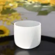 7 inch B Note Crown Chakra 432hz Frosted Quartz Crystal Singing Bowl