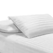 Sheet Set Luxury 2000TC Microfibre Satin White - Bedding Australia