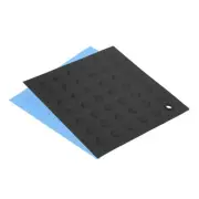 Silicone Trivet Mats 2pcs, Square Dots Dish Drying Mat -Light Blue, Black