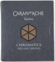 Caran d'Ache CD8021.049 Ink Cartridges - Organic Brown (Pack of 6)