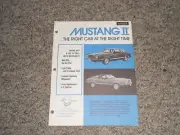 1974 FORD MUSTANG II AND MACH 1 DEALER ALBUM SALESMANS REFERENCE BROCHURE BOOK