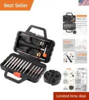 Professional 19-Piece Pin Punch Set with Non-Slip Hammer and Bench Block