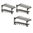 Towel Rack Bathroom Towel Rack Foldable Towel Storage Towel Holder with Shelf