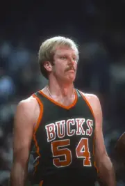 Kent Benson Milwaukee Bucks looks on v the Washington Bullets at a- Old Photo
