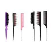 Hair Styling Combs Tail Comb Teasing Comb Steel Pintail Brush for Women