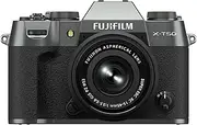 Fujifilm X-T50 Mirrorless Digital Camera, Charcoal Silver + XC 15-45mm Lens