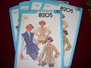 UNCIRCULATED 1977 SIMPLICITY #8205 - LADIES RETRO PLEATED TOP PATTERN 6-16 FF