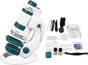 Baxnore Portable Microscope, ABS Vertical Portable Handheld Mini Microscop, Wear Resist Digiscoping Clip Mini Microscope for Science Observations