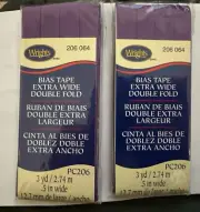 Lot Of Two 3 yard Purple 1/2" Extra Wide Double Fold BIAS TAPE Wright's 206-064