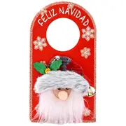 Vintage Merry Christmas Door Knob Hanger Santa/Snowman/Elk For Holiday Nativity Tree Door Decor