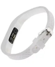Blackweb Adjustable Replacement Band, Steel Buckle for Fitbit Flex 2 - WHITE