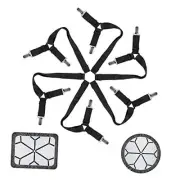 Bed Sheet Holder Straps Adjustable Bed Sheet 6 Way Cross Sheet Strap(1pcs)