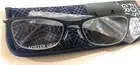 Foster Grant Blue Reading Glasses Eyeglasses Leighton Navy Readers w Case 2.00