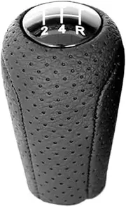 NFGEGPKPHA Leather 5 6 Speed Gear Shift Knob Fit for Mazda 3 BK BL 5 CR CW 6 II GH CX-7 ER MX-5 NC III 23 MT POMO Pen Lever Arm Headball Ball(5-Speed Hole)