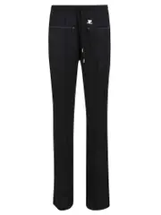 Courrèges Interlock Drawstring Bootcut Pants L Black