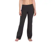 (Small Petite, Heather Gray) - Fishers Finery Women's Ecofabric Bootleg Everyday Yoga Pant with Pockets