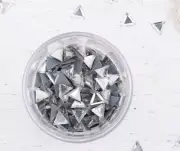 Hot Fix Crystal Rhinestone Triangle 6x6mm 288 Hot Fix Flat Back Iron On New SC