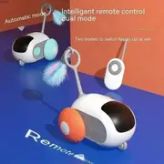 Smart Cat Toy Car for Pet, Interactive Toy Ball, Automatic Movement, Remote Control, Indoor Cat Stuff (Blue)