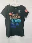 Old Navy Girl's Let The Good Times Roll Green Graphic Short Sleeve T-Shirt