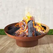 Outdoor Fire Pit Portable Garden Fireplace Camping Heater Large Bowl Wood Burner