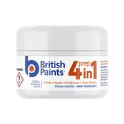 British Paints 100ml White Water Based 4 In 1 Prep Primer Sealer Undercoat