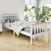 211x100 Artiss Wooden Bed Frame Single White