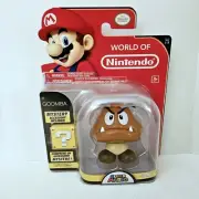 GOOMBA SUPER MARIO JAKKS PACIFIC WORLD OF NINTENDO 4" FIGURE NEW SERIES 1-3