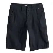 VANS Boys Orderly Chino Shorts Black Size 12 26" Waist