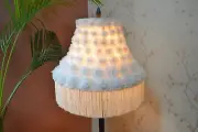 Lampshade round white tissue flower table lampshade floor lampshade pendant