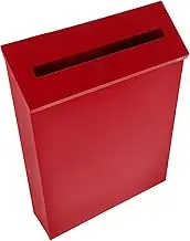 CLISPEED Vintage Wall Mounted Mailbox Retro Iron Post Box for Outdoor Use Durable Tinplate Construction Stylish Letter Holder for Home and Office Secure Mail Organizer Red