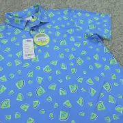 Nicklaus Shirt Mens Medium Golf Polo Short Sleeve Performance NWT Watermelon