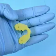 Autoclavable Yellow Dental Occlusal Pad Split Oral Opener Bite Block Tool 2 Pcs
