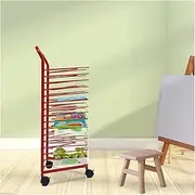 16 Art Drying Rack - Mobile Metal Art Storage Rack Magazine Watercolor Clothes Rack Canvas Panel Art School and Kids Art Storage Rack (Size : 29x39x89CM)