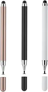 2-in-1 Stylus Pen for Touch Screen, 3pcs High Precision Universal Stylus Pen for iPad Compatible with Apple, iPhone, iPad, Android, Microsoft Tablets, Phones