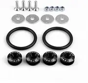 muge racing Universal Car Front Rear Bumper Quick Release Fasteners Washers Black Aluminum Fasteners Washers Bolts Kit