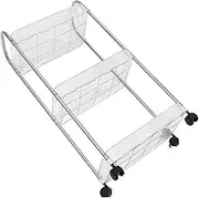 ERINGOGO Movable Multi Tier Storage Cart with Wheels Compact Rolling Trolley for Hair Salons Space Saving Organizer Durable Design for Efficient Storage Spaces