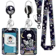 Lanyards for Id Badges, Funny Badge Holder with Retractable Badge Reel Clip, ...