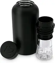 T2 Tea Matcha Flask, Stainless Steel Leak-Proof Thermal Insulated Flask with Matcha Whisk Infuser, Black, 300ml