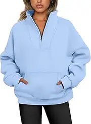 [Generic] Sweatshirts Half Zip Pullover Quarter Zip Oversized Hoodies Sweaters Comfy Fall Outfits 2024 Y2K Winter Clothes