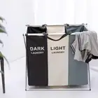 Laundry Basket Foldable Three Grid Organizer Hamper Dirty Clothes Bing Storage ✅
