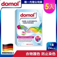 在飛比找森森購物網優惠-德國domol 神奇彩色衣物防染魔布 24片x5盒