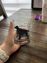 Sporting Dogs Labrador Retrievers Low Ball Whiskey Glass