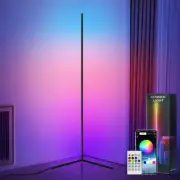 Corner Floor Lamp, Smart Adjust RGB LED Lights with 20 Million Colors & 800+ ...