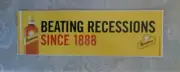 Bundaberg Rum Bundy Sticker 'Beating Recessions since 1888' Barware Mancave