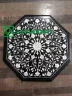 12" Octagon Marble Coffee Table Top MOP Inlay Work Kitchen Side Table decor room